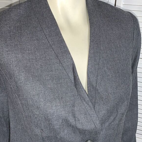 NWT Pendleton Gray Virgin Wool Button Down Blazer Women’s Size 10 - Picture 8 of 14